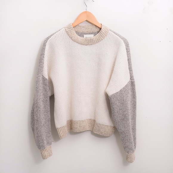 Abercrombie & Fitch Sweaters - Abercrombie & Fitch Women's Super Soft Ribbed Neutral Colors Color Block Medium